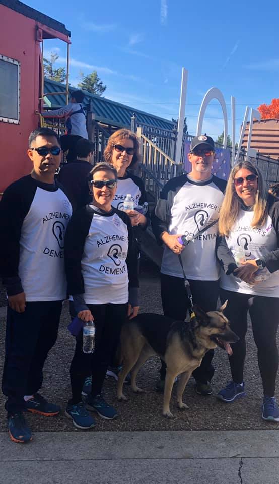 group with beautiful pup 