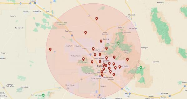 Locations Mapped