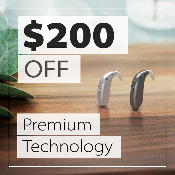 $200 off premium technology coupon for Two Rivers Hearing - Suntree